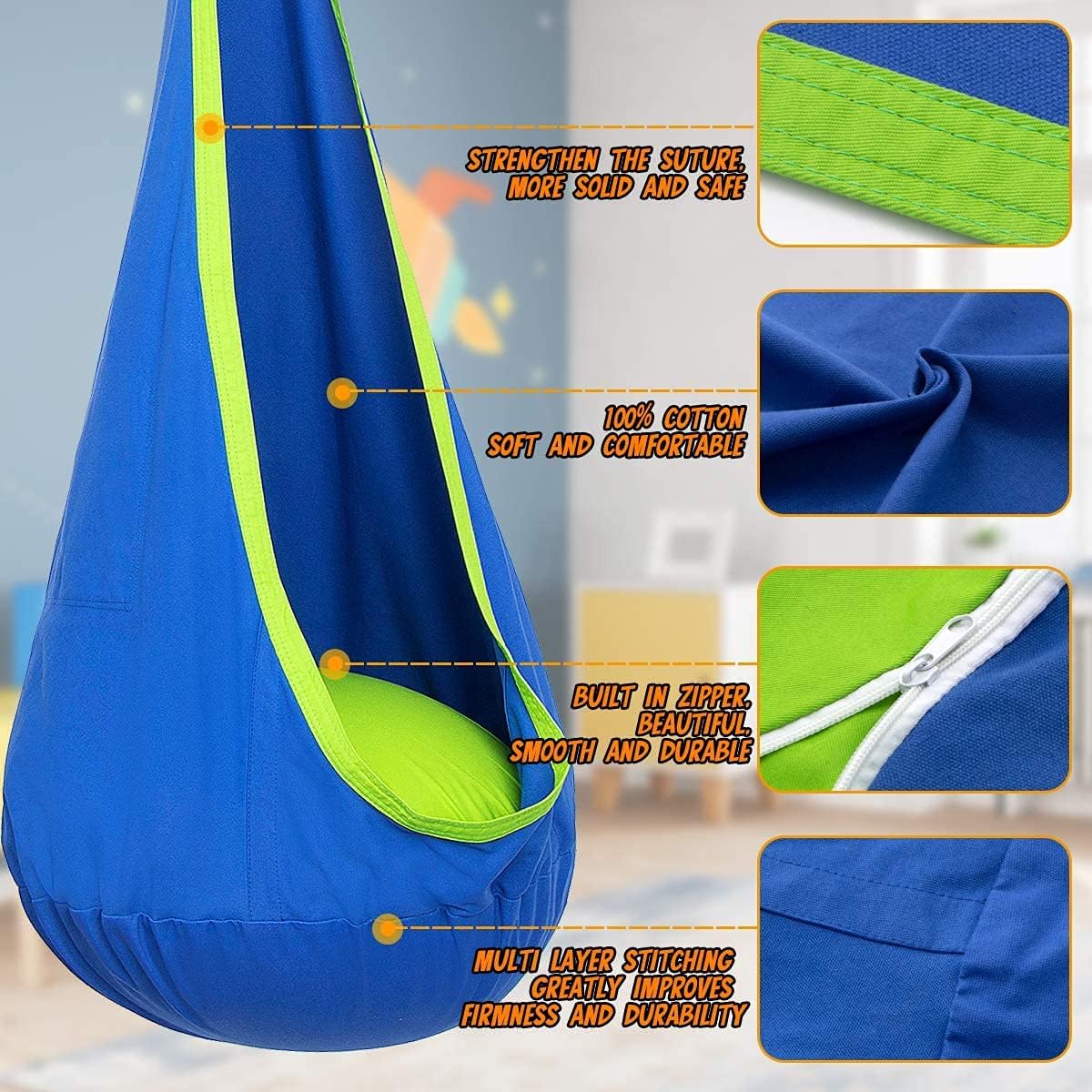 MAliben | Hangingjoy Kids Hammock - Create a Play Paradise Of Relaxation