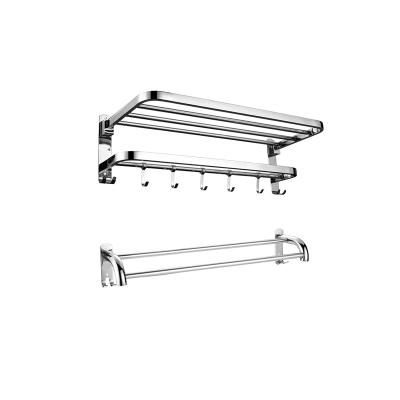 Maliben | Contemporary Bathroom Accessory Set Made Of Chrome-Plated Stainless Steel With Bathrobe Hooks/Towel Rail