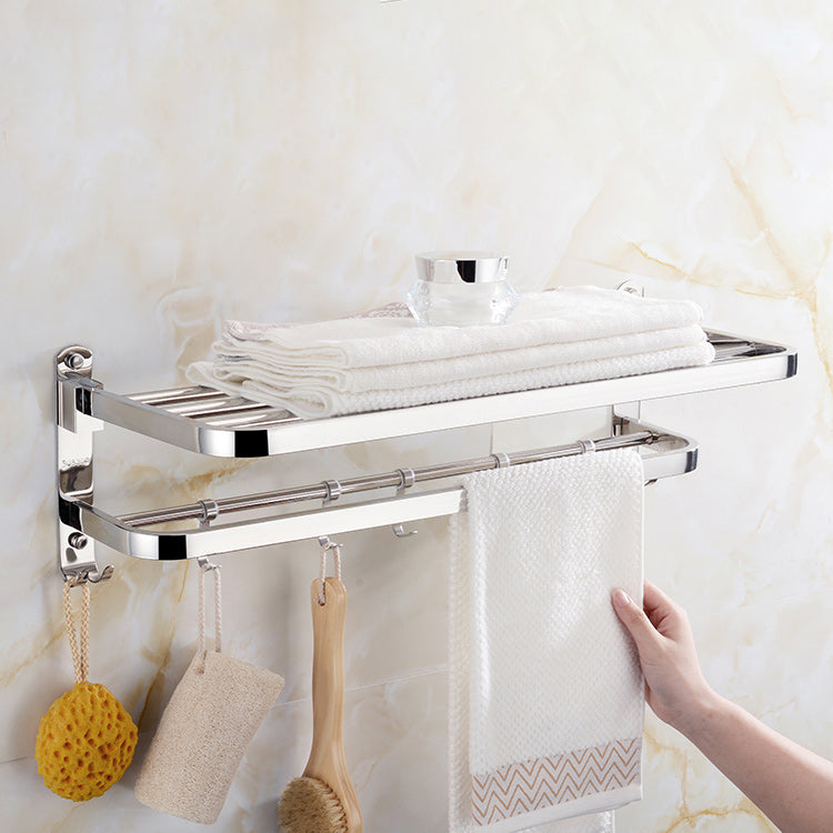 Maliben | Contemporary Bathroom Accessory Set Made Of Chrome-Plated Stainless Steel With Bathrobe Hooks/Towel Rail
