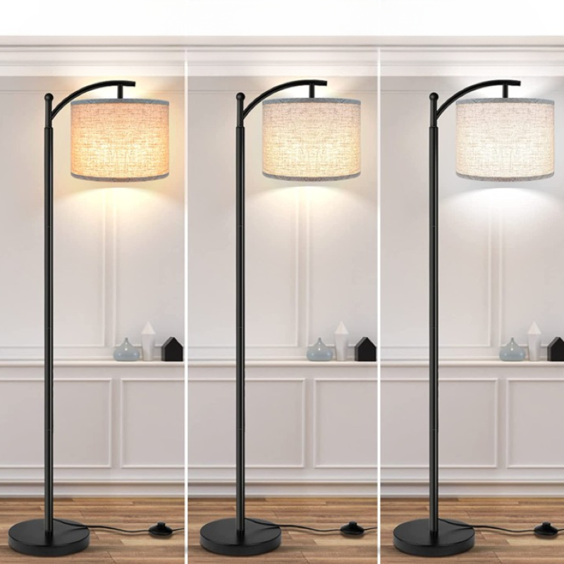 Maliben Floor lamp with 3 color temperatures LED bulb, floor lamp high industrial...