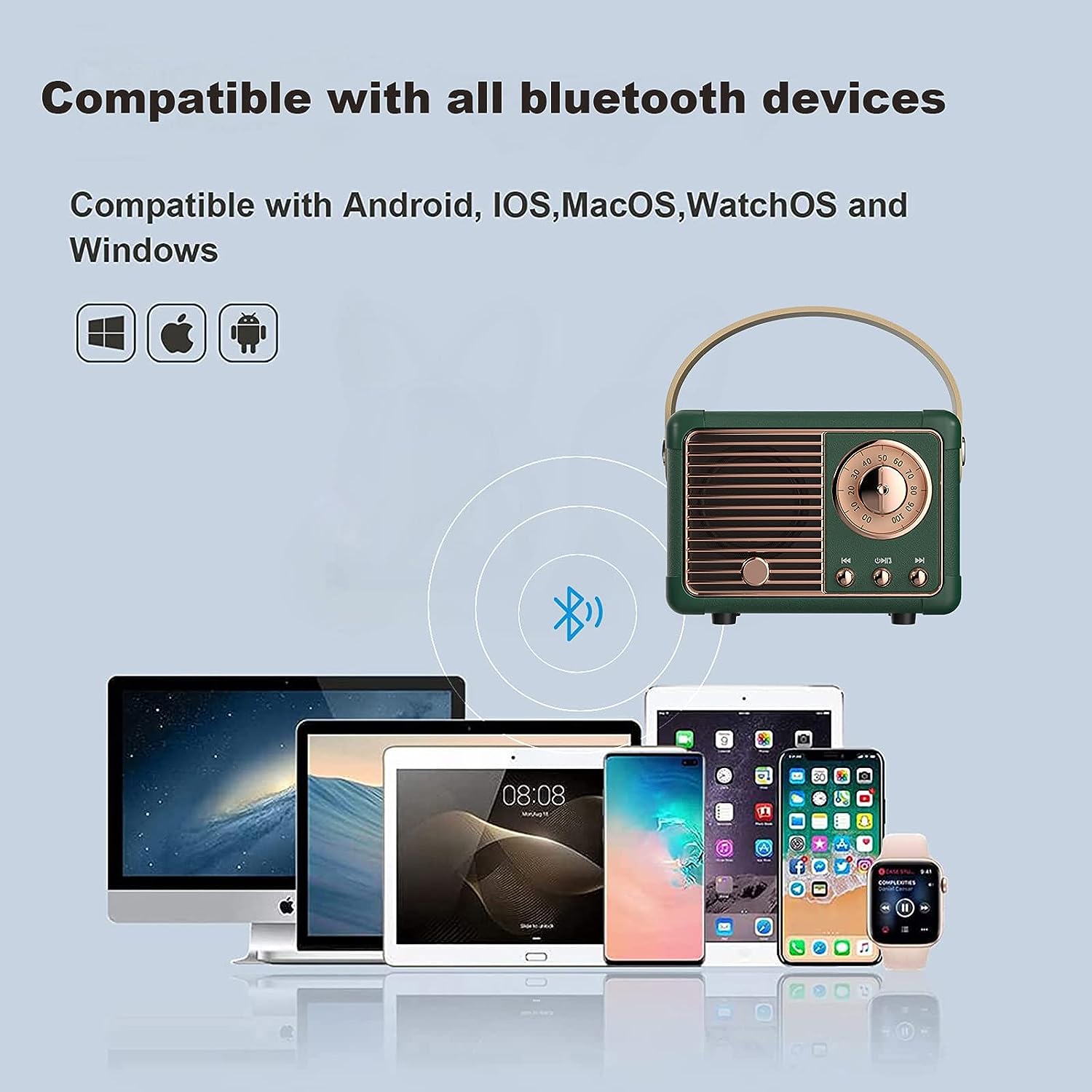Maliben Retro Bluetooth Speaker