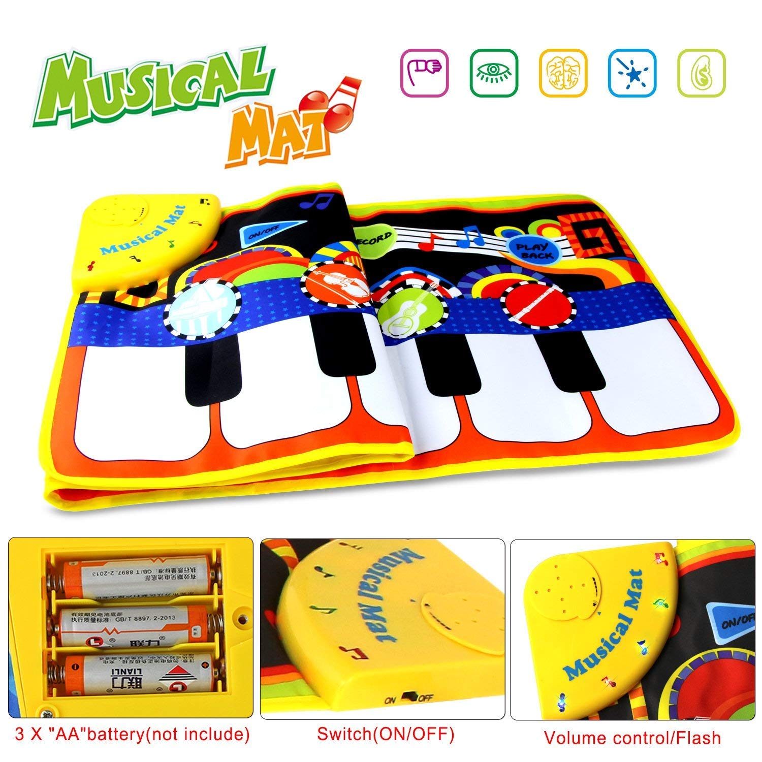 Maliben | Melodistep | Playfully Discovering - Musical Play Mat For Babies And Toddlers