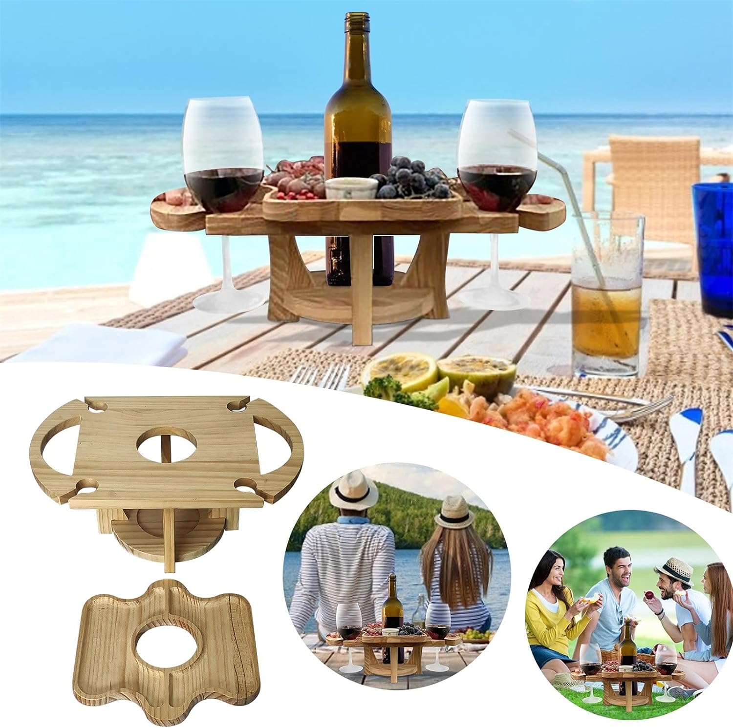 Maliben | EIndhoven 2-in-1 Fruit And Wine Glass Table Rack