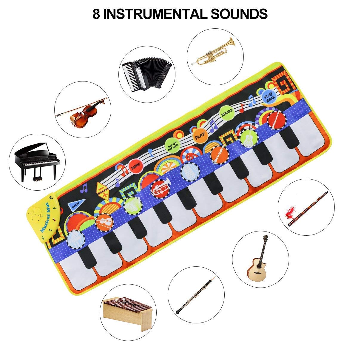 Maliben | Melodistep | Playfully Discovering - Musical Play Mat For Babies And Toddlers