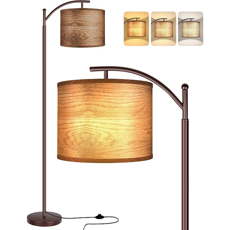 Maliben Floor lamp with 3 color temperatures LED bulb, floor lamp high industrial...