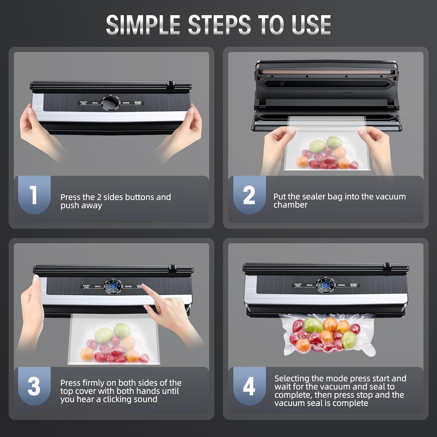 Maliben | 8-in-1 Vacuum Sealer with Built-in Cutter