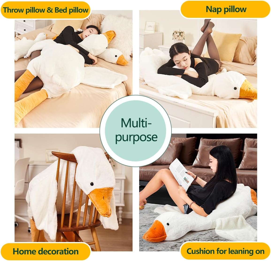 Maliben | Cuddly Giant Goose Plush – Soft Toy In Multiple Sizes