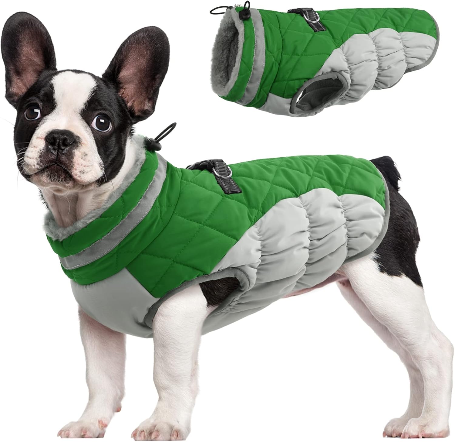 Maliben SafeWalk Winter Harness Jacket – Waterproof dog jacket with reflection and...