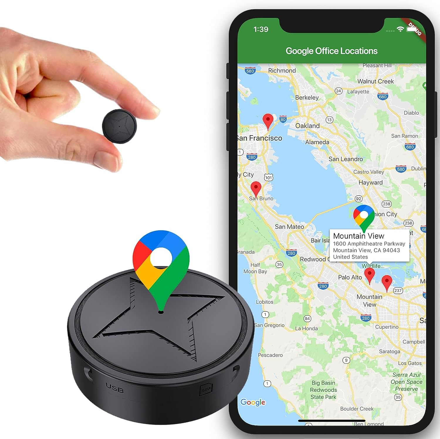 Maliben | Compact Magnetic Gps Tracker - Always Keep Track Of Your Valuable Items