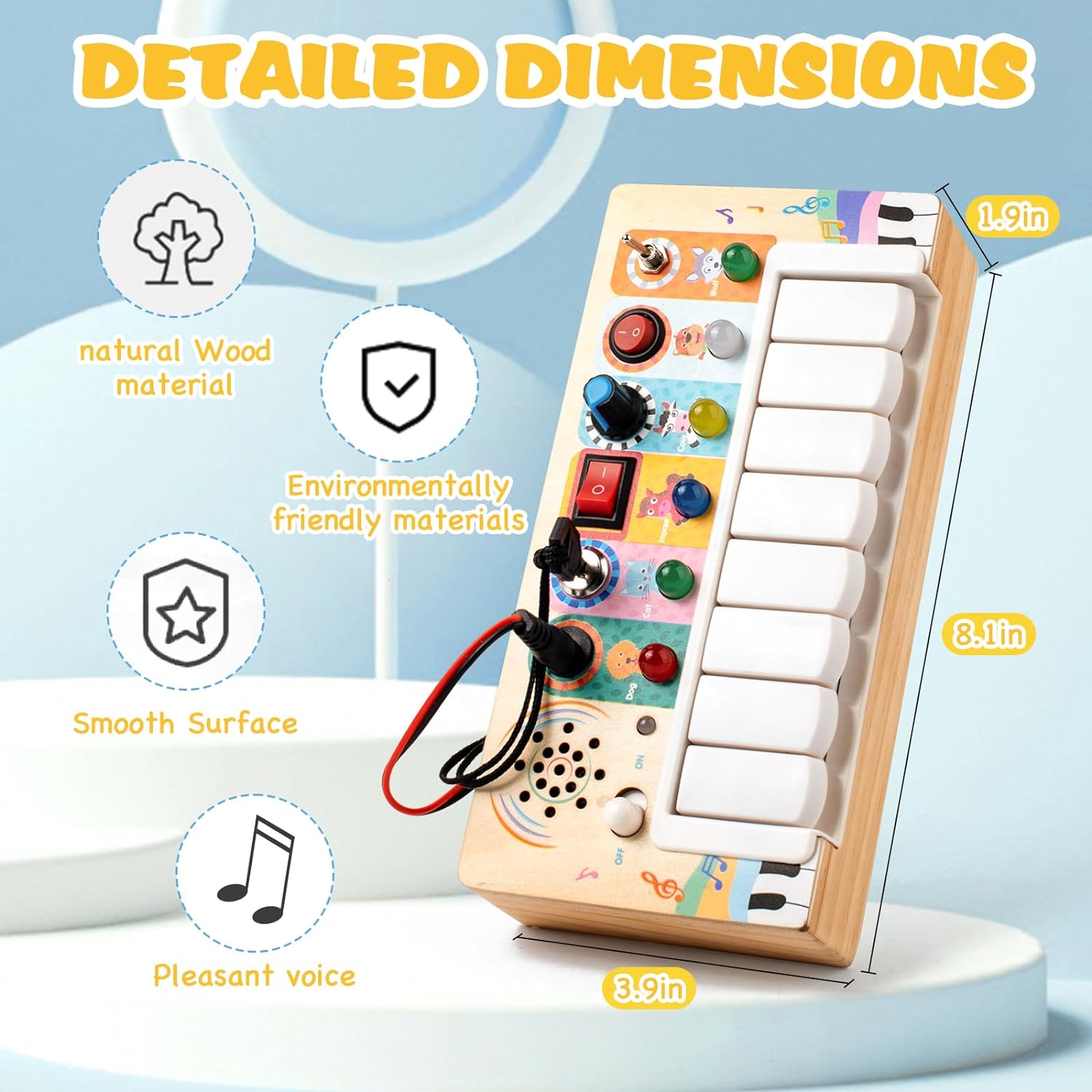 Maliben | Piano Busy Board - Creative Musical Experience For Babies