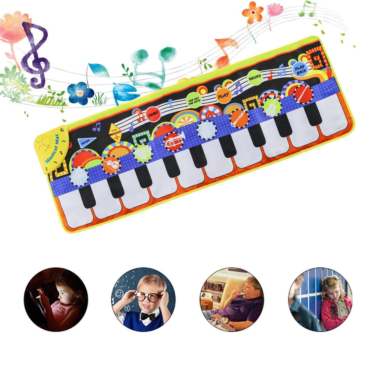 Maliben | Melodistep | Playfully Discovering - Musical Play Mat For Babies And Toddlers