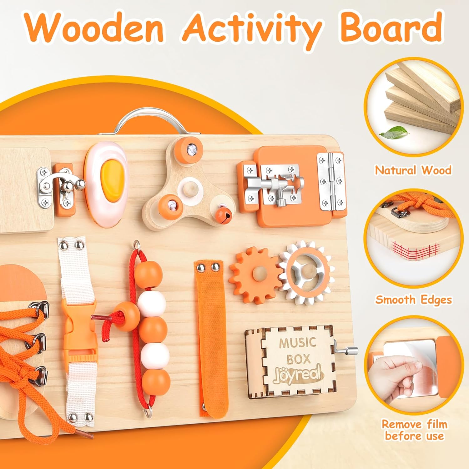 Maliben | Creative Wooden Activity Board For Kids - Play & Learn