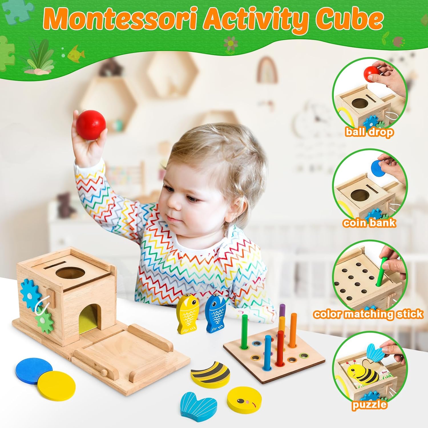 Maliben | Educational Baby Toy Set - Educational Playset For Growing Babies