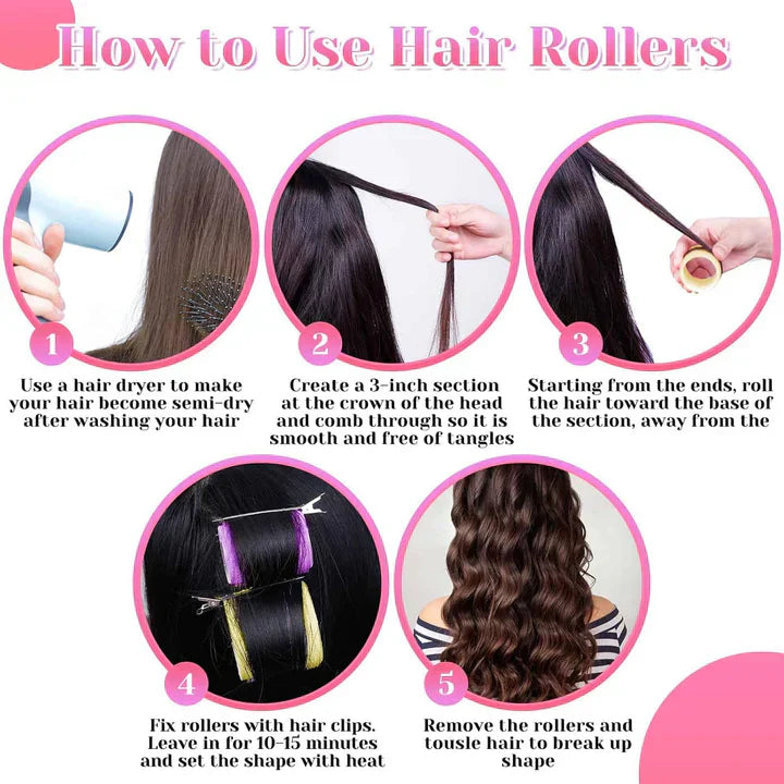 Maliben | Self-Adhesive Hair Rollers | For Voluminous And Long-Lasting Curls
