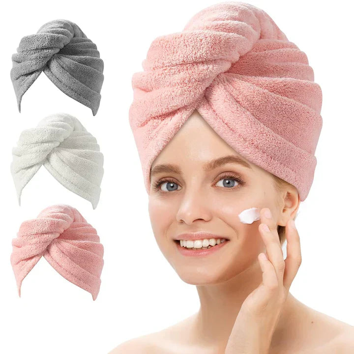 Maliben | Microfiber Hair Towel Set | 3 Pack For Quick Drying