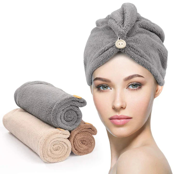 Maliben | Microfiber Hair Towel Set | 3 Pack For Quick Drying