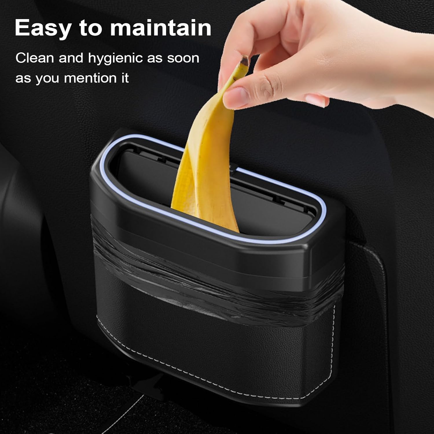 Maliben | Smell-Proof Car Trash Can With Touch Light – Lurevo