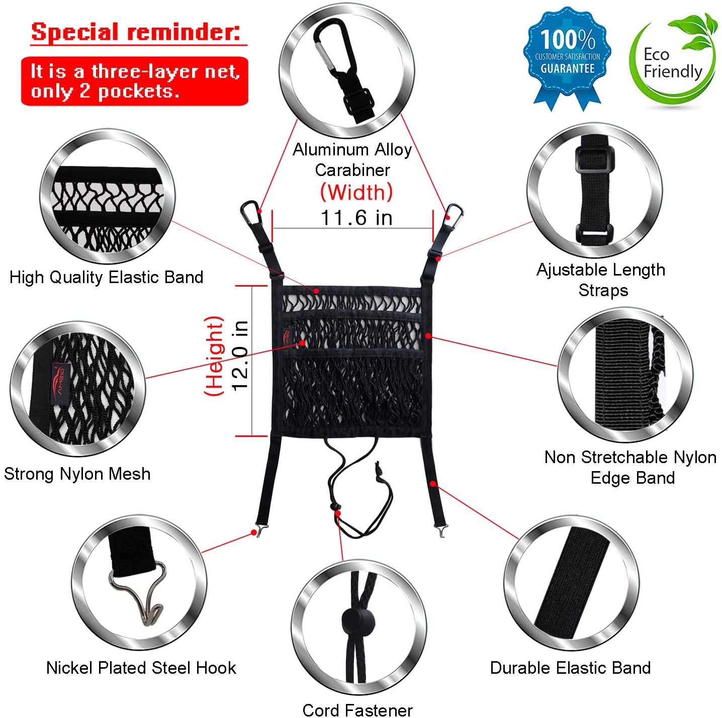Maliben | 3-Layer Car Net Organizer