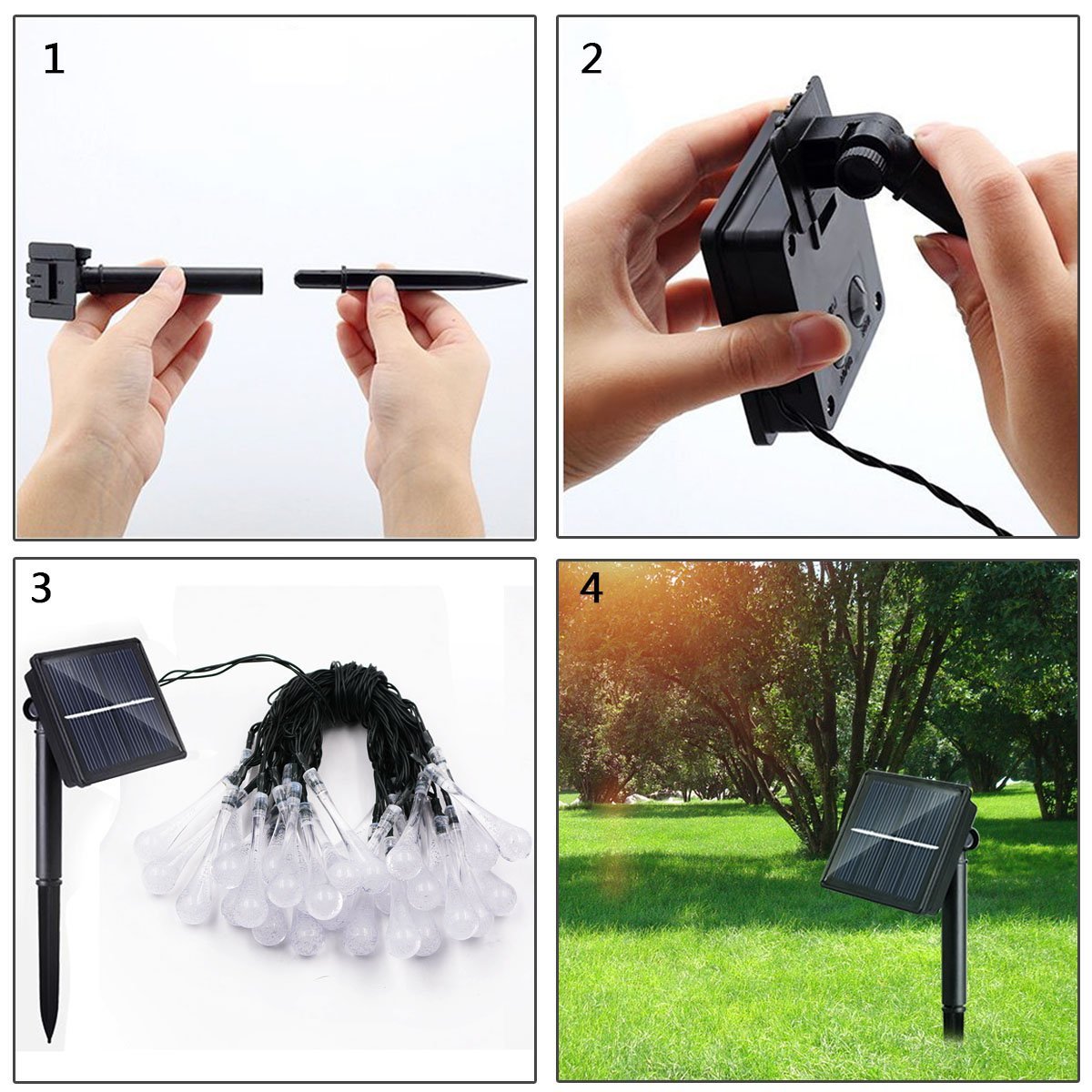 Maliben | Led Water Drop Solar Lights