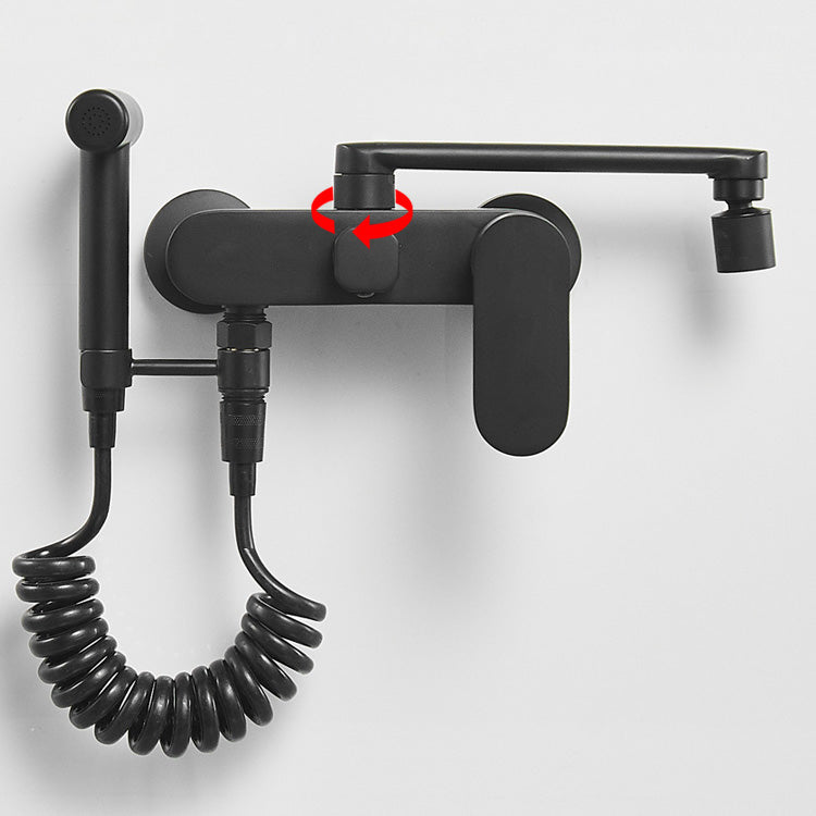 Maliben | Metal Bathtub Faucet Trim Contemporary Lever Handle Bathtub Faucet Trim