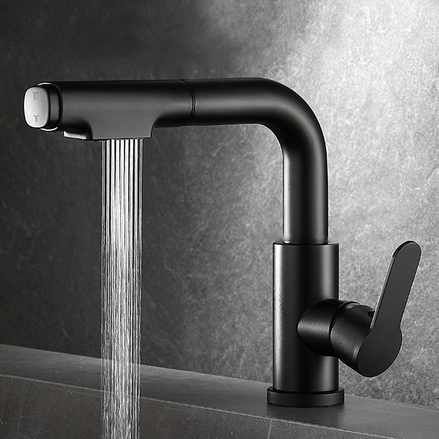 Maliben | Modern Sink Faucet Pull-Down Lever Handle Brass Faucet Bathroom
