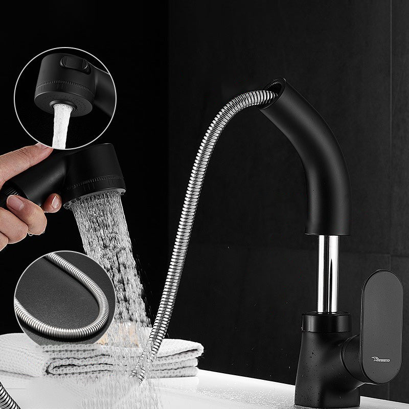 Maliben | Modern Sink Faucet Pull-Down Lever Handle Brass Faucet Bathroom
