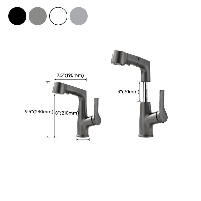 Maliben | Modern Sink Faucet Pull-Down Lever Handle Brass Faucet Bathroom