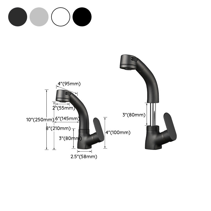 Maliben | Modern Sink Faucet Pull-Down Lever Handle Brass Faucet Bathroom