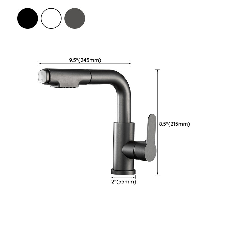 Maliben | Modern Sink Faucet Pull-Down Lever Handle Brass Faucet Bathroom