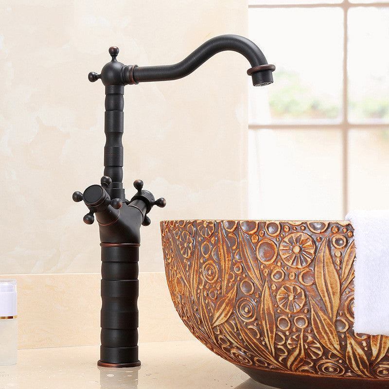 Maliben | Industrial Widespread Bathtub Faucet With Cross Handles Sink Faucet