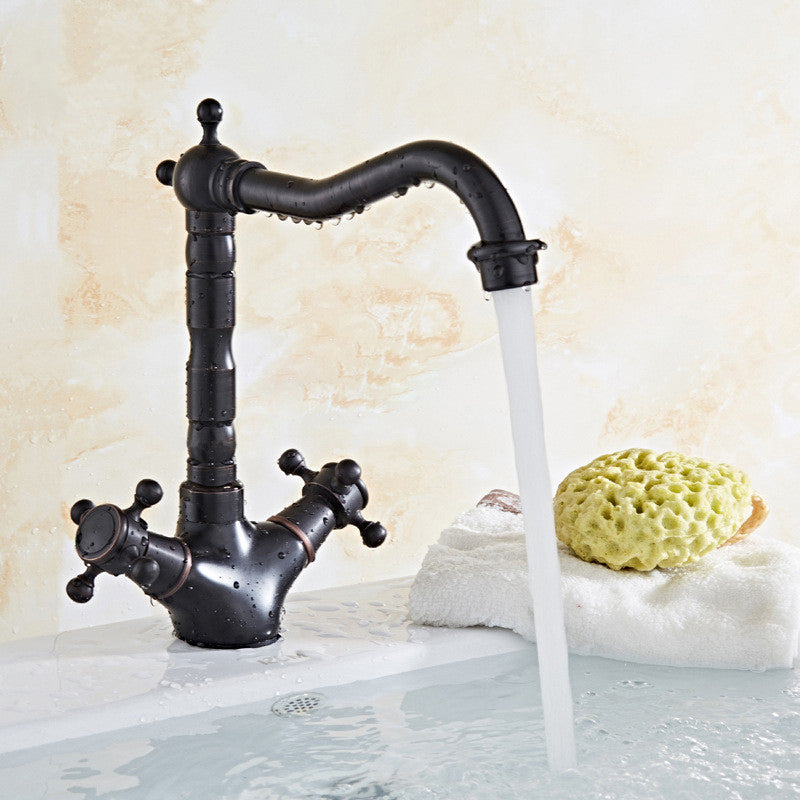 Maliben | Industrial Widespread Bathtub Faucet With Cross Handles Sink Faucet