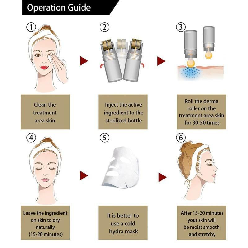 Maliben | Automatic Micro-Needle Derma Roller Derma-Roller -0.25mm Titanium Micro Needle Skin Care System