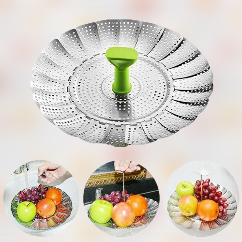 Maliben | Stainless Steel Foldable Steamer Basket