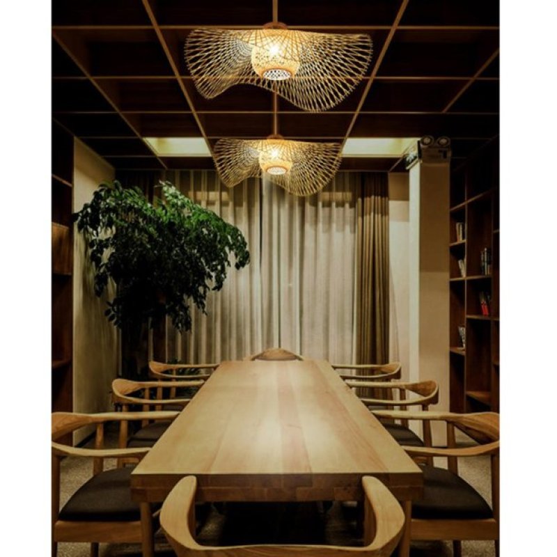 Maliben | Mutocraft Pendant - Elegant Rattan HangIng Light in Japanese Style