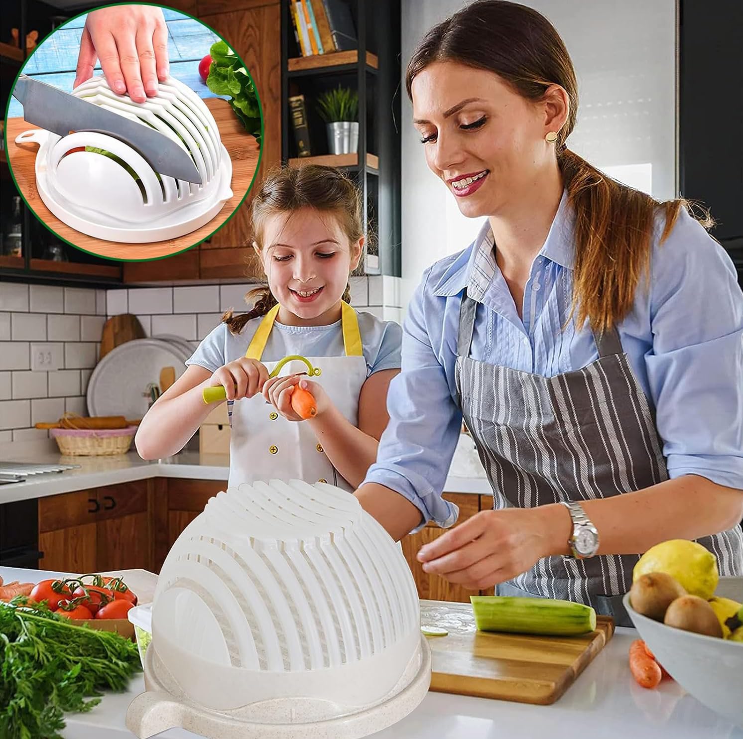 Maliben | Veggieslice Pro — Make Salad Making Safe, Quick, And Effortless Child's Play! (2 Pieces)