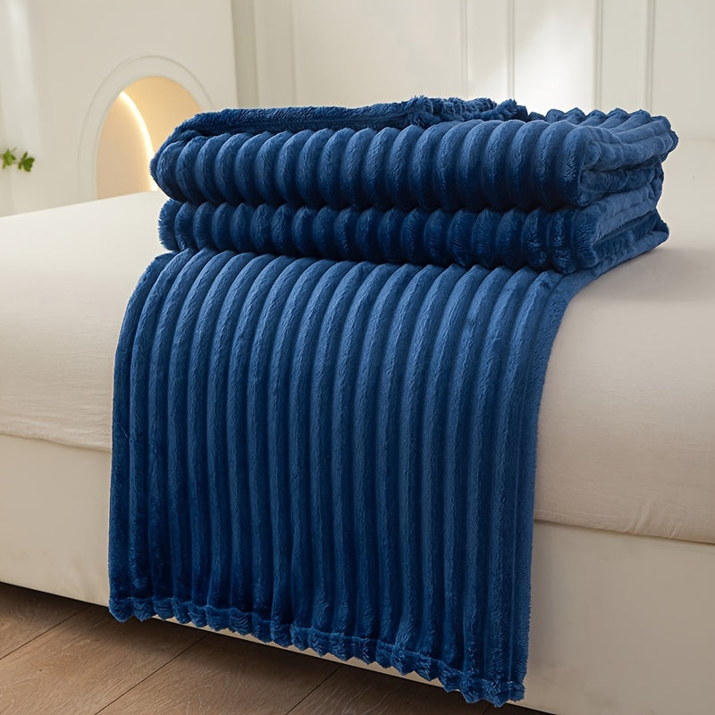 Maliben | Soft Plush Blanket With Rib Pattern