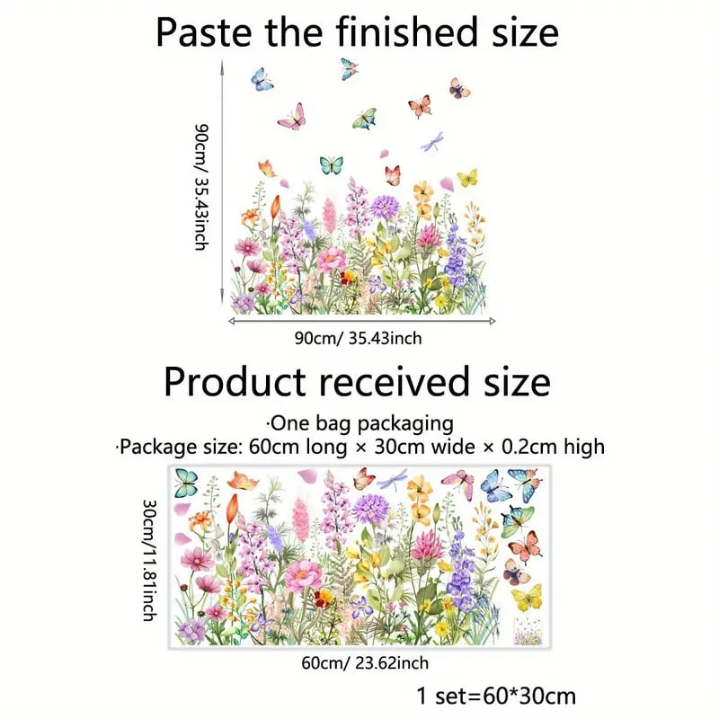 Maliben | 💐 Colorful Floral Bouquet Window Sticker 🖼️ (Removable Without Leaving Marks)
