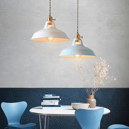 Maliben | Vintage Pastel Pendant Lamp - Metallic Elegance - Soft Ambiance