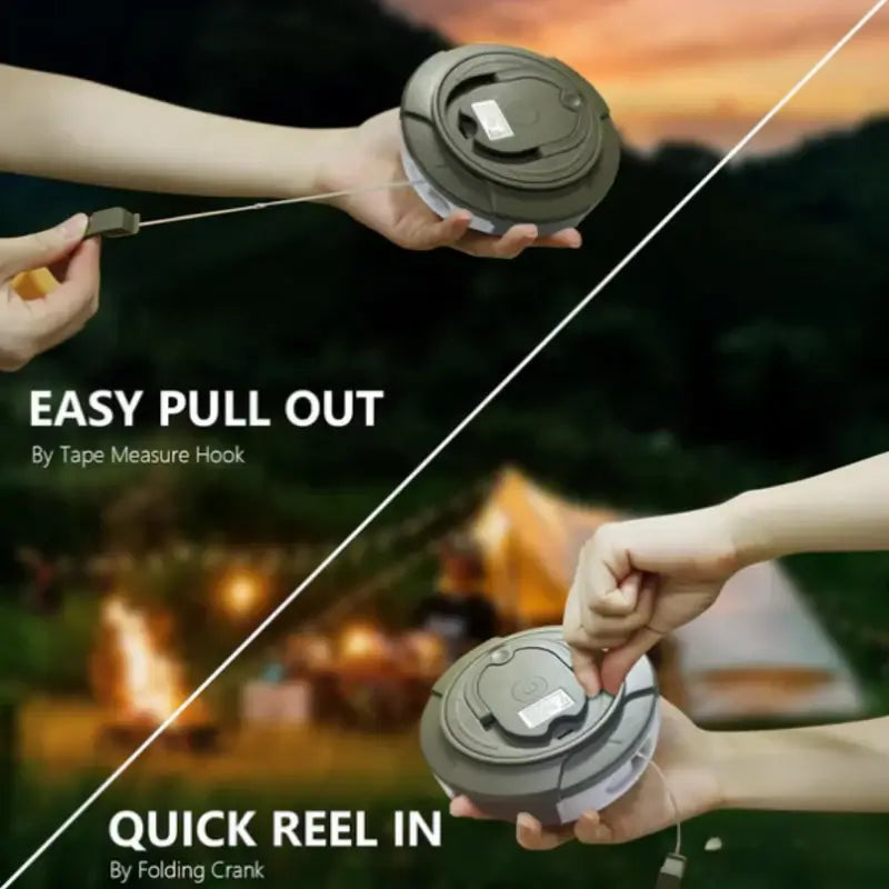 Maliben | 4 In 1 Camp Light – Portable Camping Lantern, String Lights With 8 Lighting Modes, Rechargeable Power Bank For Outdoor Adventures