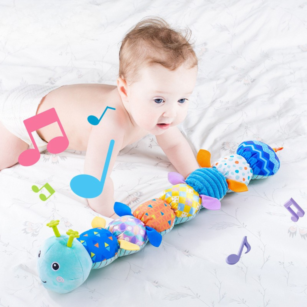 Maliben | Sensory Plush Rattle And Music Caterpillar
