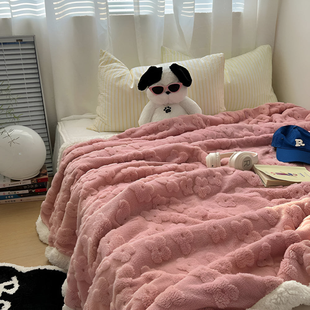 Maliben | Lunavie Cuddle Blanket | Cloud Soft Sherpa Fleece | For Year-Round Comfort | Stylish Design