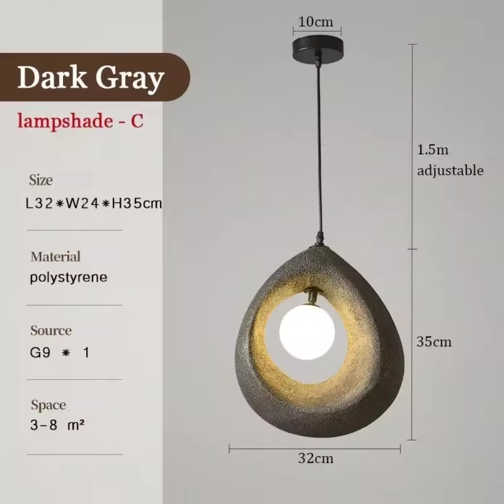 Maliben | Japanese Wabi Sabi Pendant Lamp With Minimalist Design