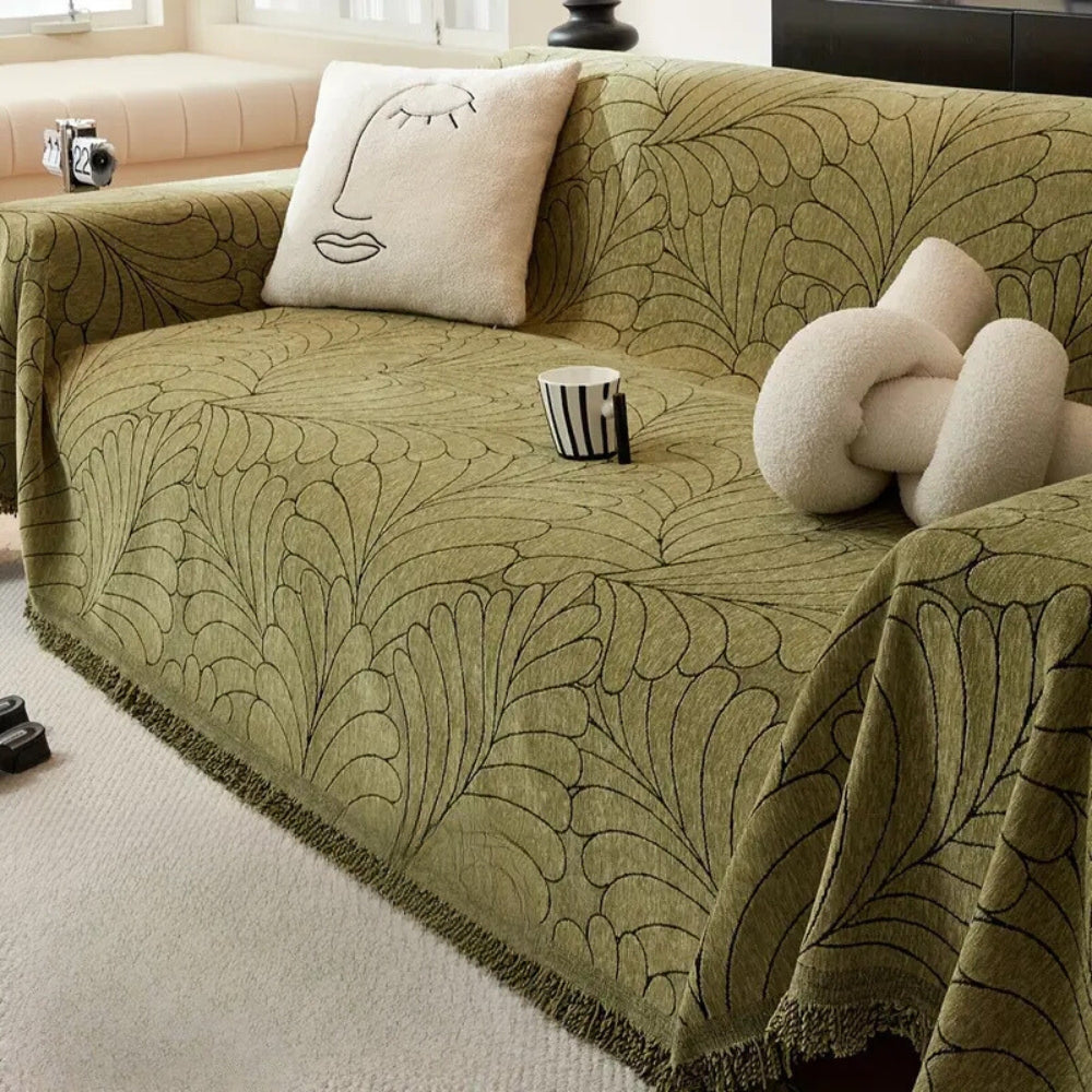 Maliben | Frond Design Reversible Sofa Cover