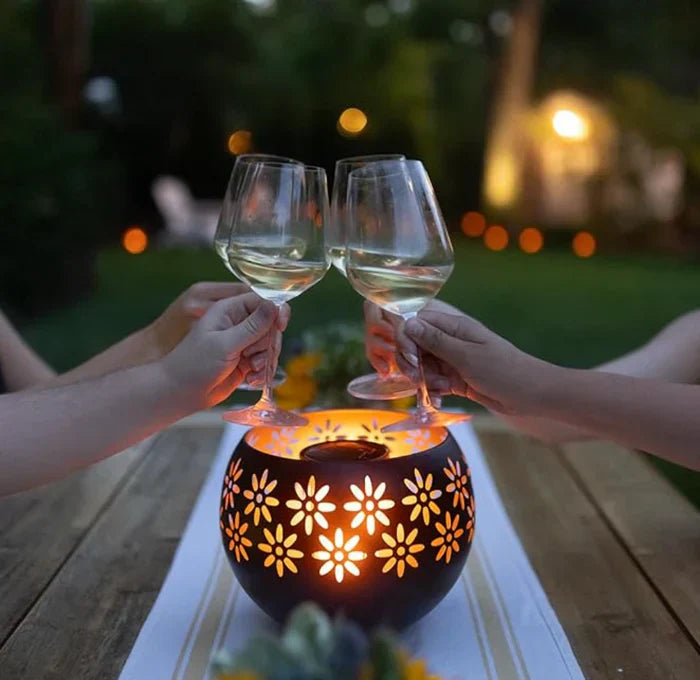 Maliben | Flower Pattern Candle Lamp - Floraglow