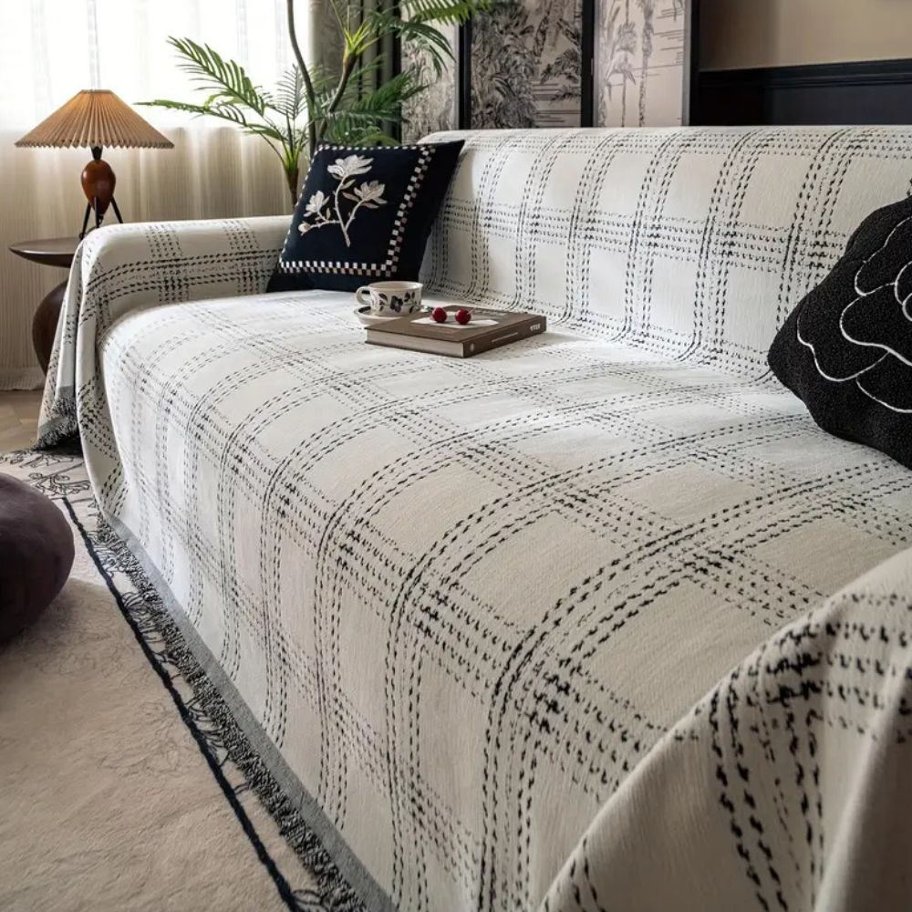 Maliben | Chesterfield Plaid Sofa Cover