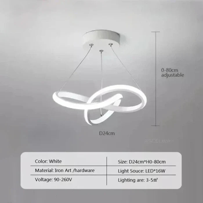 Maliben | Modern Led Ceiling Lamp - Waveglow