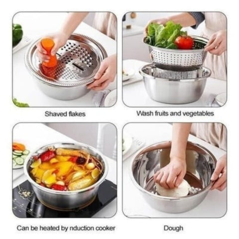 Maliben | Stainless Steel Fine Mesh Strainer Set