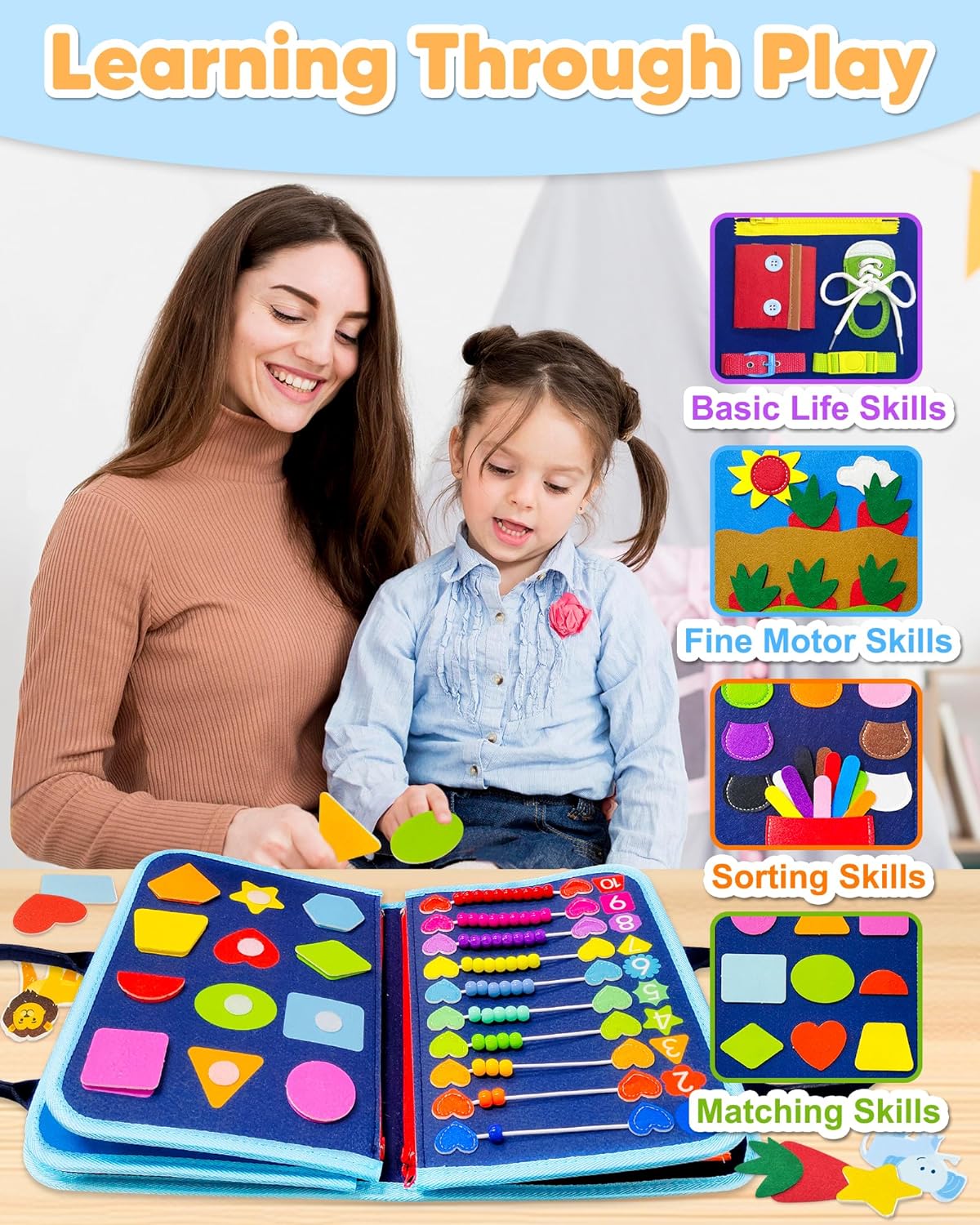 Maliben | Interactive Blue Playboard For Children - Learning Fun For Little Ones