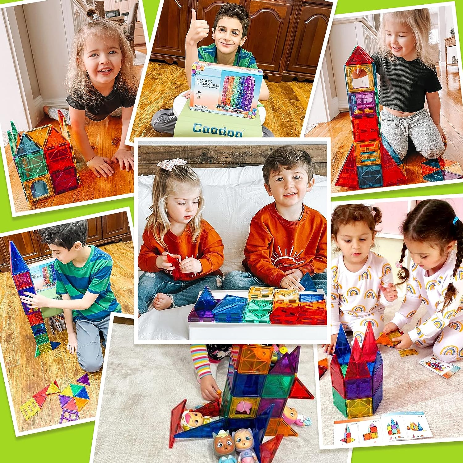 Maliben | Montessori Magnetic Tiles - Discover Endless Building Fun