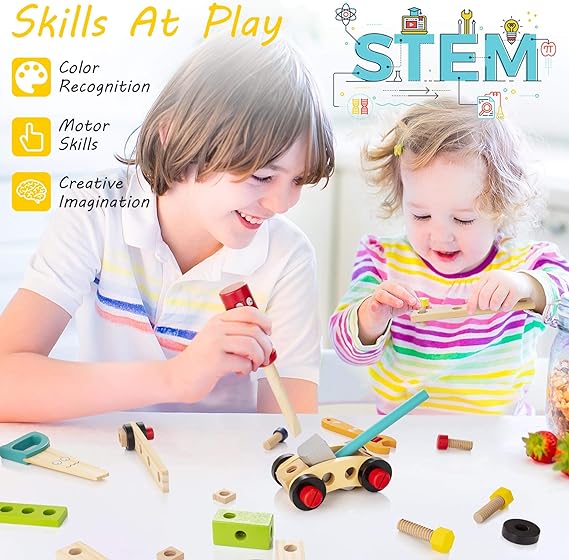 Maliben | Wooden Tool Set - Discover Creative Play Fun For Children